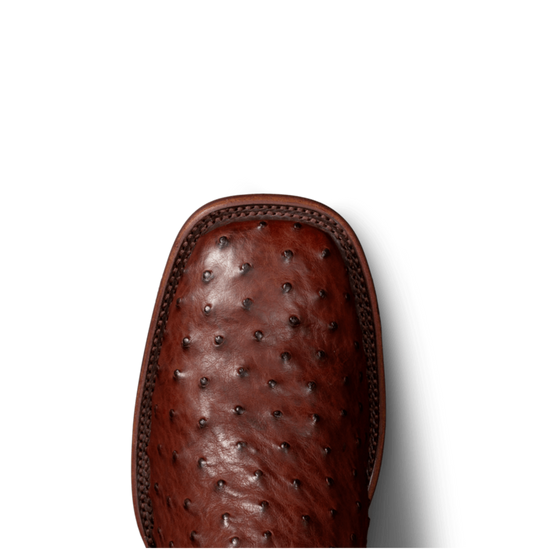Tecovas Men's Emmitt Mahogany Ostrich Boot 10032MAH