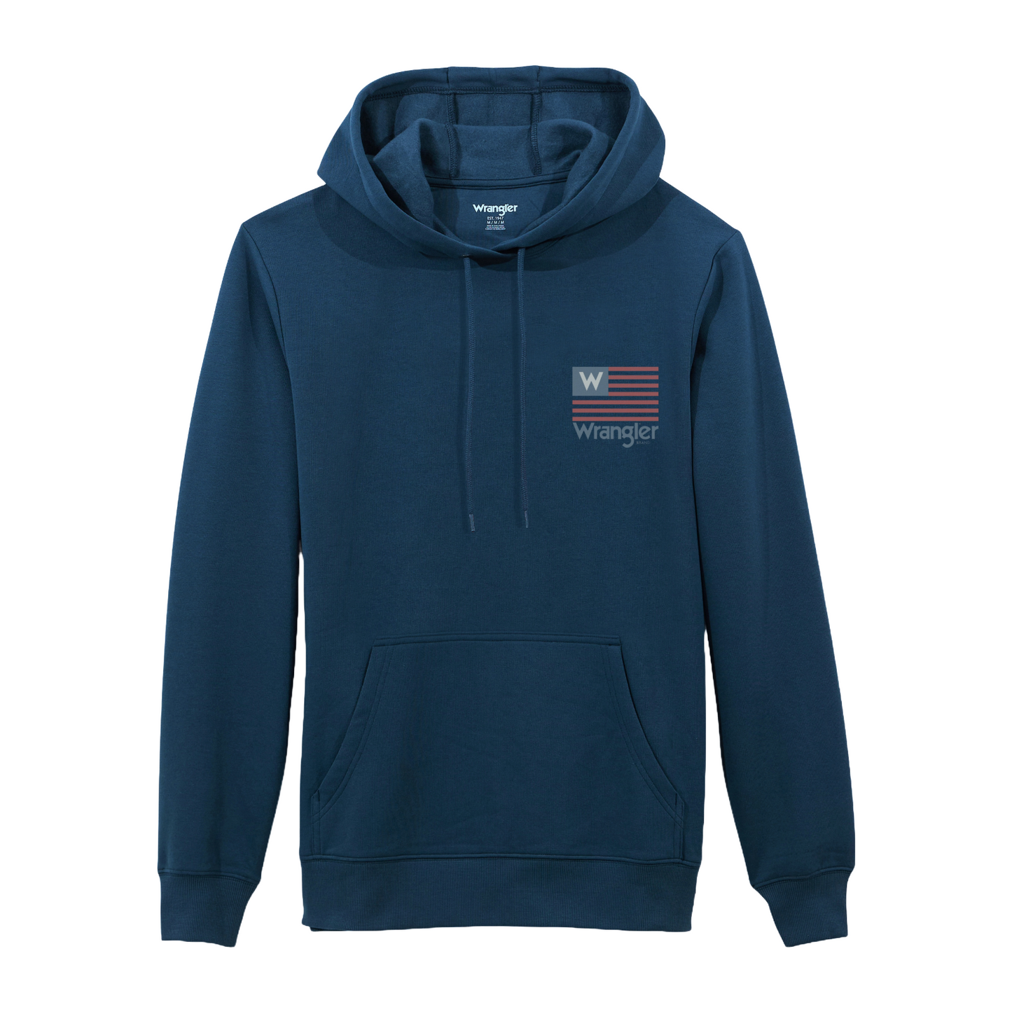 Wrangler Men's USA Graphic Navy Blue Pullover Hoodie 112365282