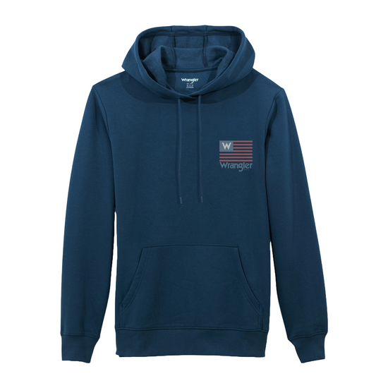Wrangler Men's USA Graphic Navy Blue Pullover Hoodie 112365282