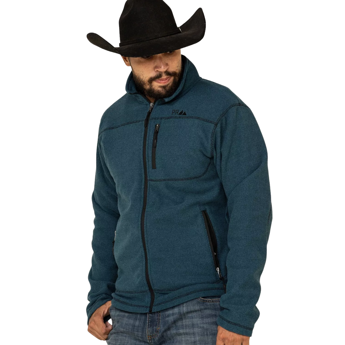 Powder River Outfitters Men's Teal Waffle Melange Jacket DM92C04101-81