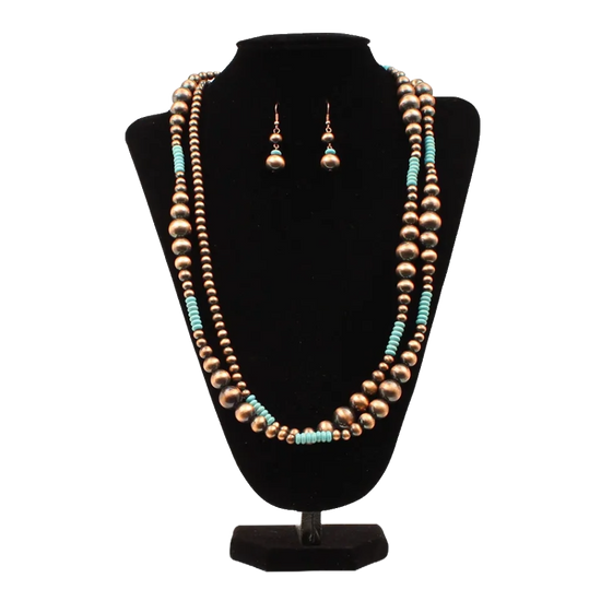 Blazin Roxx Ladies Navajo Copper Jewelry Set 30919