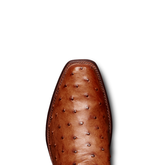 Tecovas Men's The Warren Pecan Brown Ostrich & Bone Boots 10071PCB