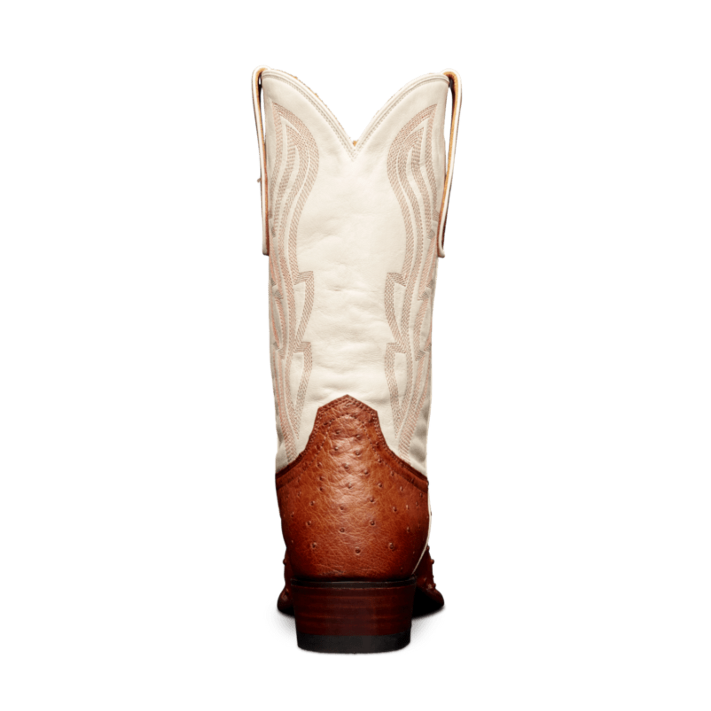 Tecovas Men's The Warren Pecan Brown Ostrich & Bone Boots 10071PCB Tecovas Men's The Warren Pecan Brown Ostrich & Bone Boots 10071PCB