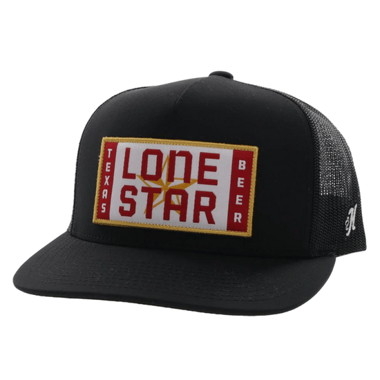 Hooey Men's Lone Star 5-Panel Black Snapback Hat LS016T-BK