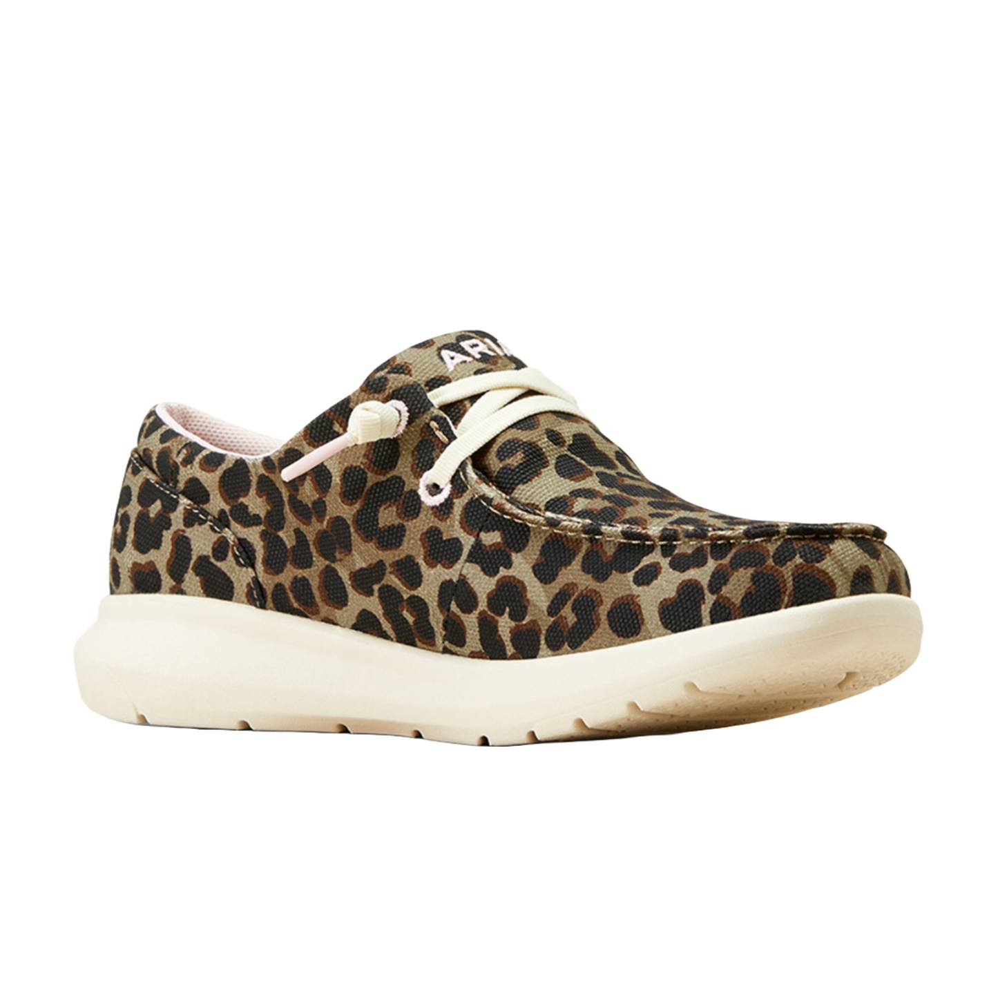 Ariat Ladies Leopard Print Olive Green Slip On Shoes 10047018