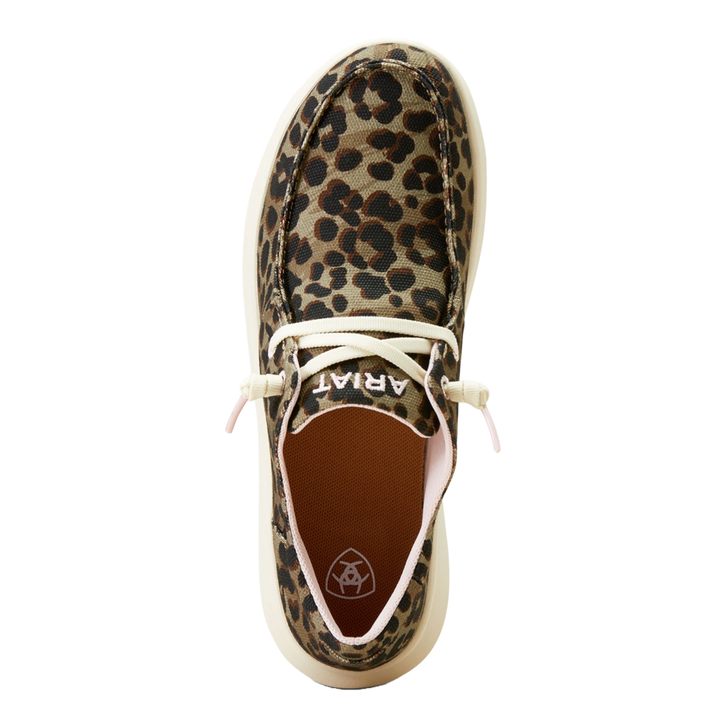 Ariat Ladies Leopard Print Olive Green Slip On Shoes 10047018