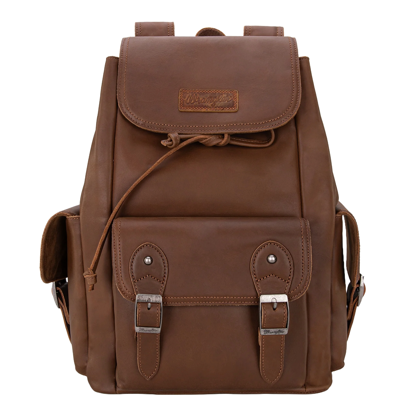 Wrangler Ladies 100% Genuine Leather Brown Backpack WG143-9110BR Wrangler Ladies 100% Genuine Leather Brown Backpack WG143-9110BR