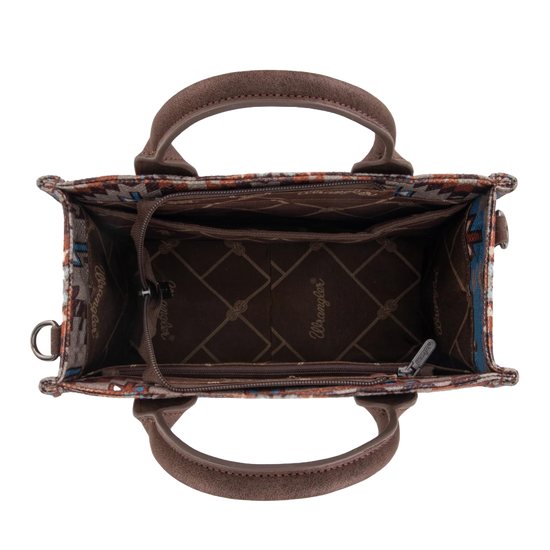 Wrangler Ladies Southwestern Pattern Dual Sided Print Coffee Tote Crossbody WG2213-8120SCF