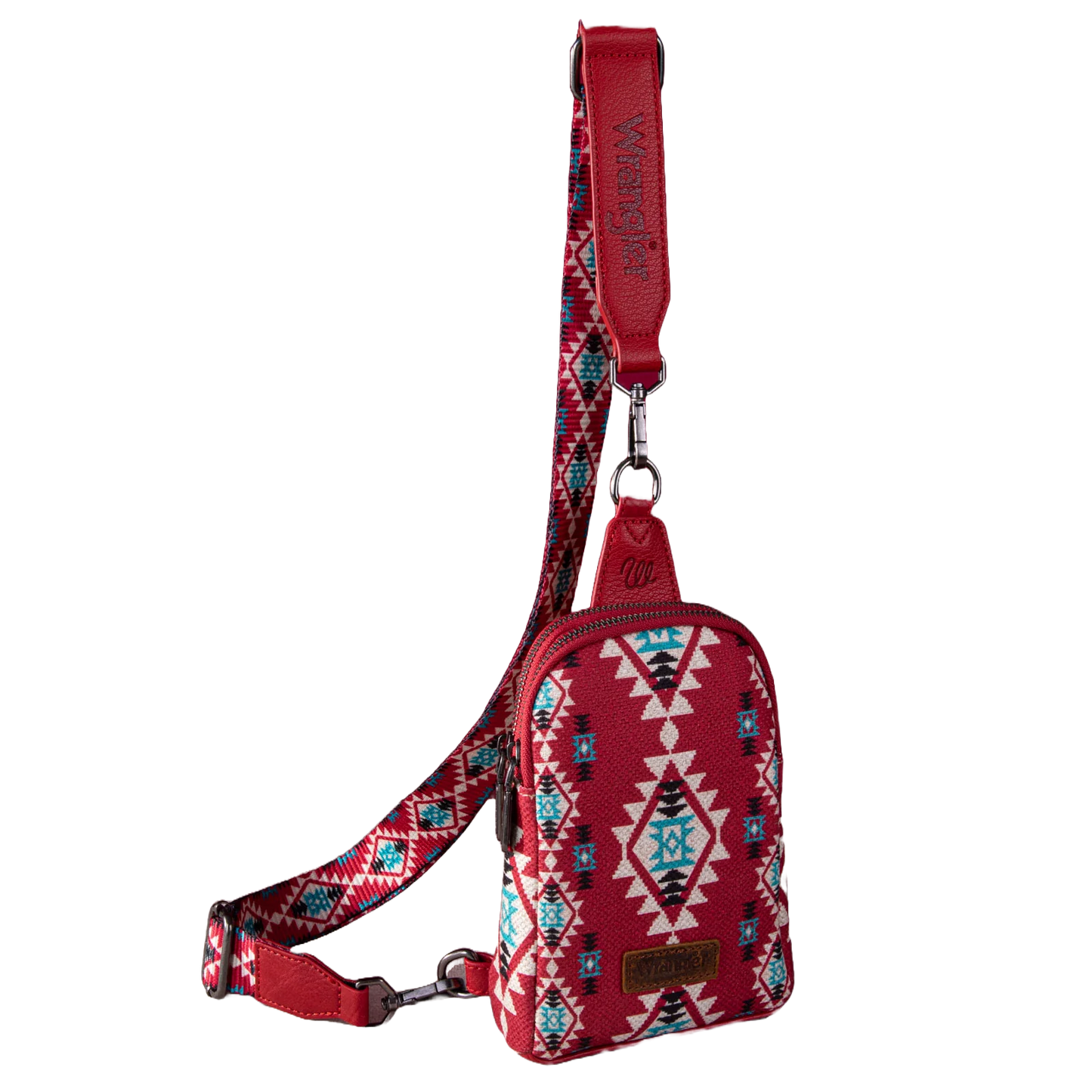 Wrangler Ladies Aztec Burgundy Sling Crossbody Bag WG2205-210BDY