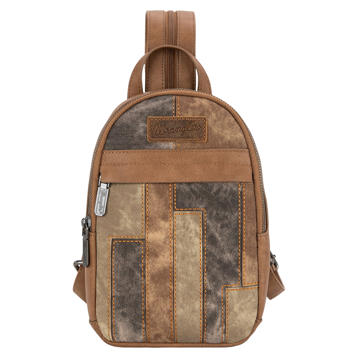 denim backpack mini Wrangler Ladies Denim Patchwork Mini Backpack WG164-210BR