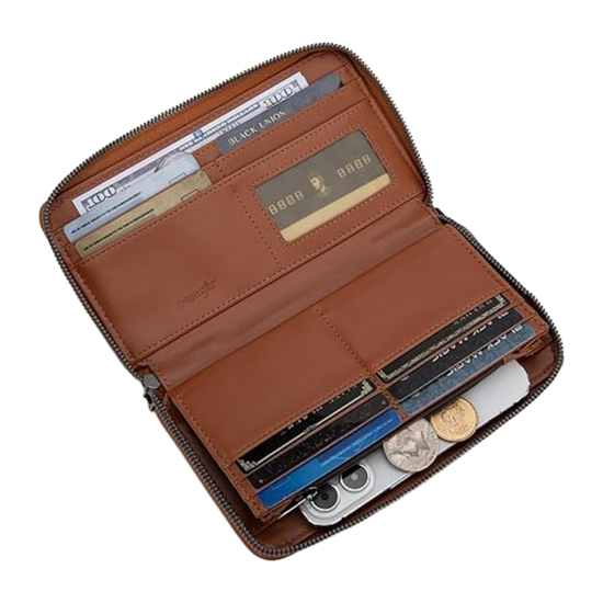 Wrangler Ladies Graphic Brown Wristlet Wallet WG142-W006BR