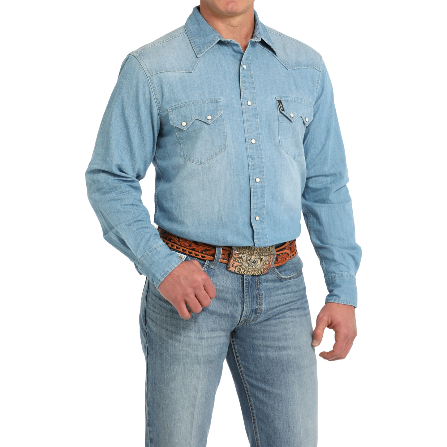 Cinch Men's Long Sleeve Denim Shirt MTW1301081