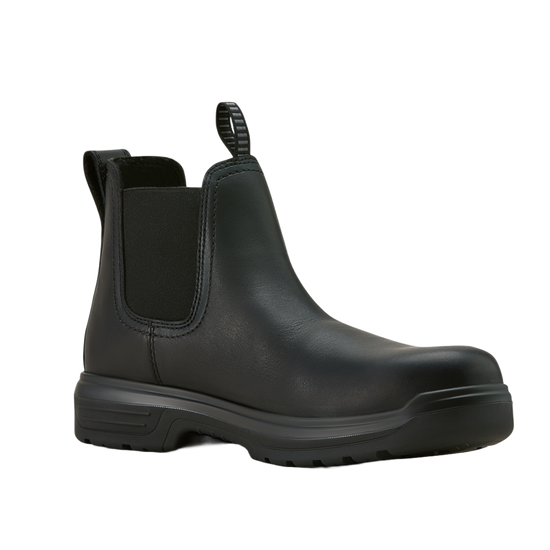 Ariat Men's Turbo Chelsea CSA Waterproof All Black Carbon Toe Work Boot 10060898