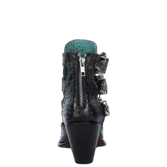 Corral Ladies Straps & Studs Silver & Black Pointed Toe Booties Z2030