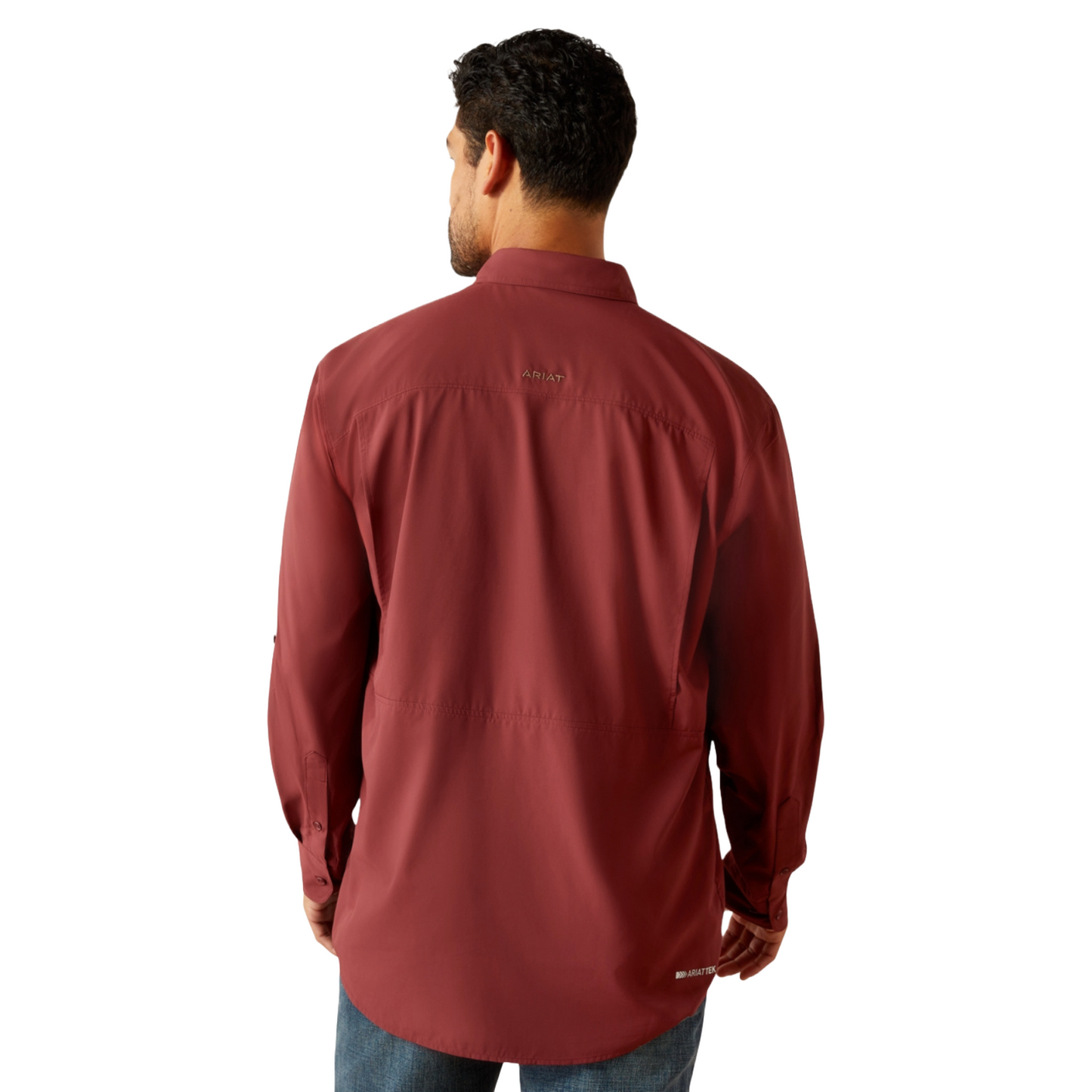 Ariat Men's VentTEK Outbound Classic Fit Red Mahogany Button Down Shirt 10055233