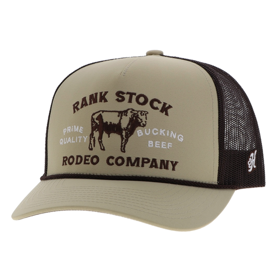Hooey Men's Rank Stock 5-Panel Tan & Brown Snapback Hat 2562T-TNBR
