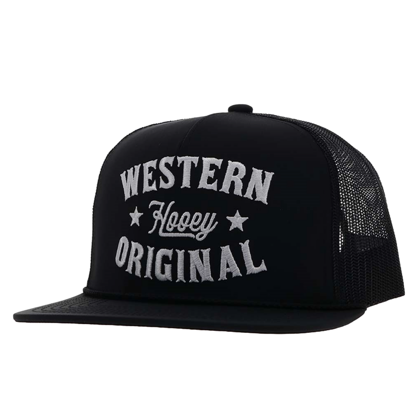 Hooey Knock Out 5-Panel Western Original Black Snapback Hat 2396T-BK