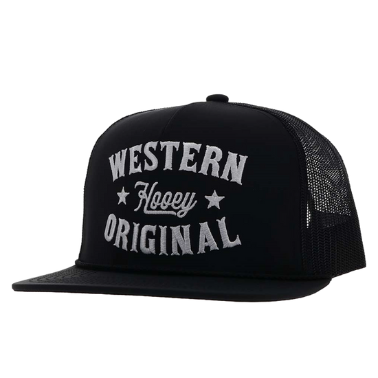 Hooey Knock Out 5-Panel Western Original Black Snapback Hat 2396T-BK