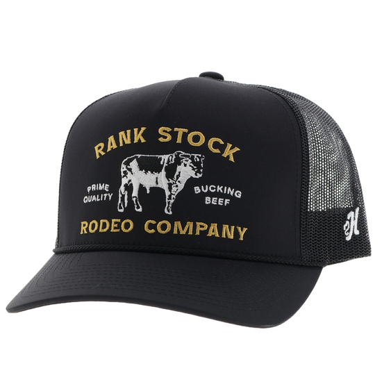 Hooey Men's Rank Stock Black 5 Panel Trucker Hat 2562T-BK