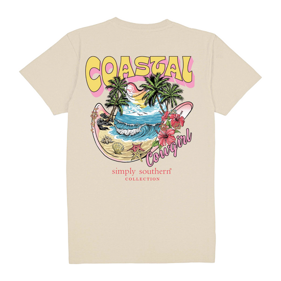 Simply Southern Ladies Coastal Cowgirl Graphic T-Shirt SS-COASTALCOWGIRL-WISP