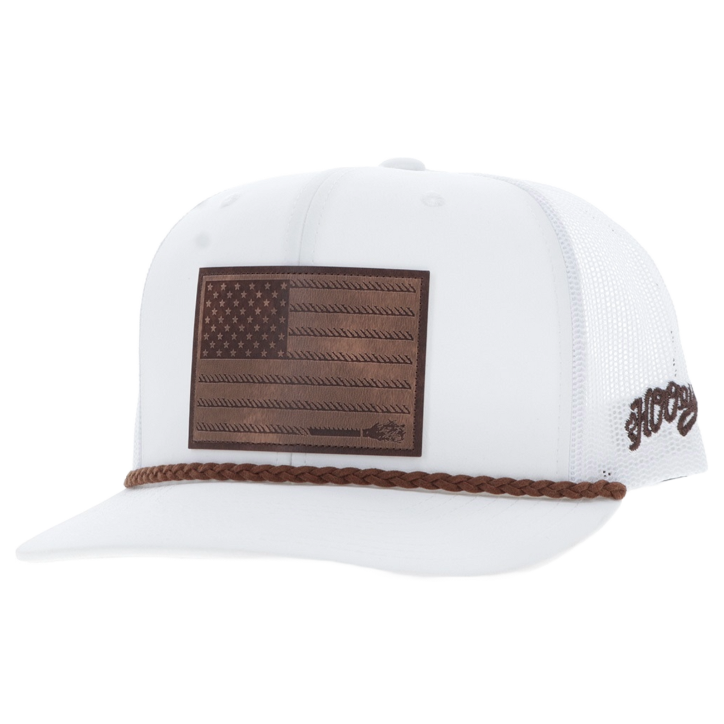 Hooey Men's Liberty Roper Panel White Trucker Hat 2510T-WH