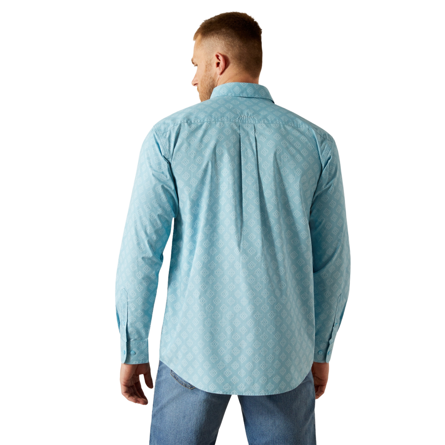 Ariat Men's Garmon Turquoise Classic Fit Button Down Shirt 10054645