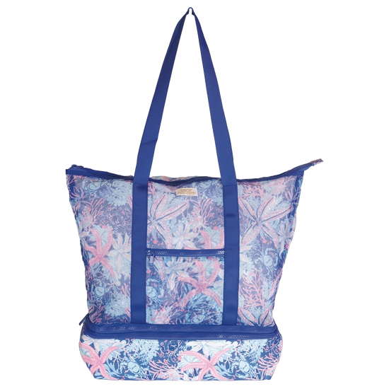 Simply Southern Great Barrier Reef Mesh Blue Cooler Bag 0125-BAG-COOLER-MESH-REEF