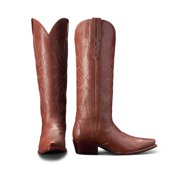 Tecovas Ladies The Loretta Saddle Cowhide Leather Tall Boots 20054-SAD