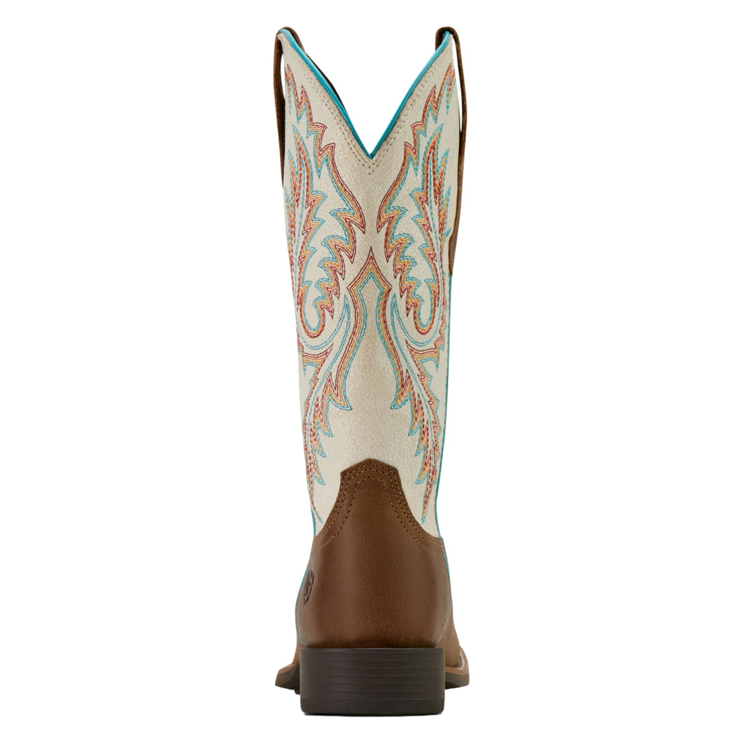 Ariat Ladies Round Up Embroidered Sandstorm White Western Boot 10061142