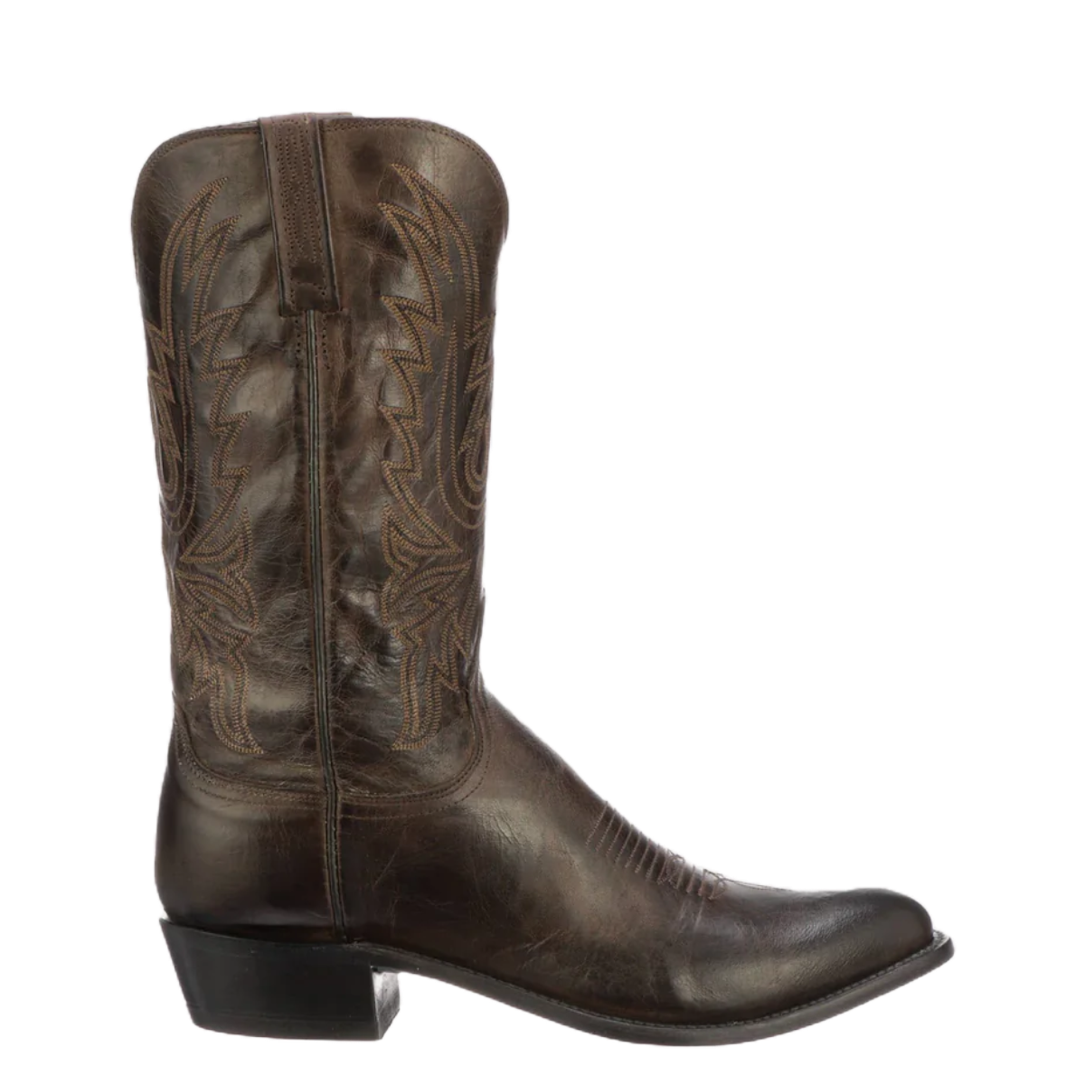 Lucchese Men's Corbin Chocolate Mad Dog Goat Leather Western Boot N155