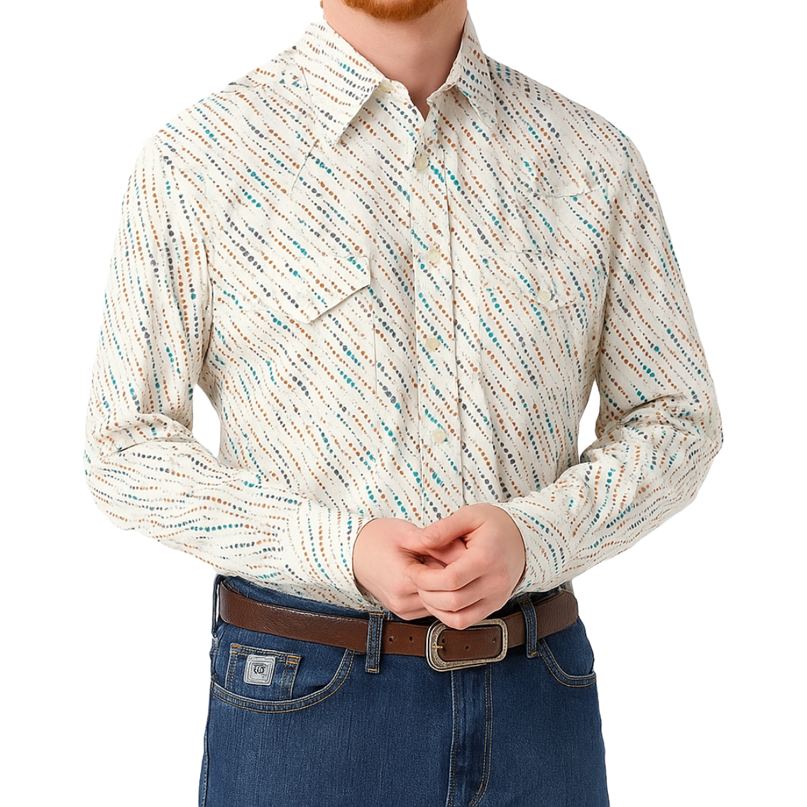 Wrangler Men's 20X Competition Comfort Patterned Snap Shirt 112367940