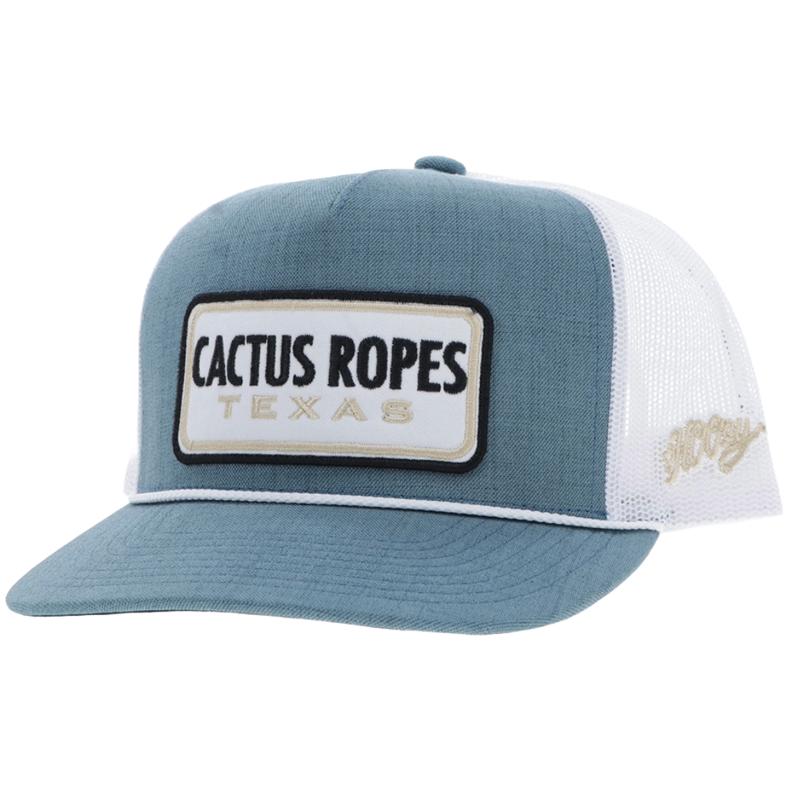 Hooey Men's Teal & White Cactus Ropes 5 Panel Trucker Hat CR117