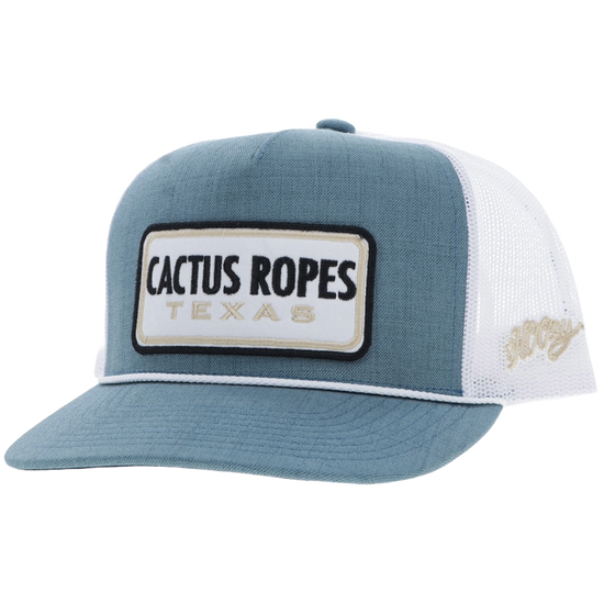 Hooey Men's Teal & White Cactus Ropes 5 Panel Trucker Hat CR117