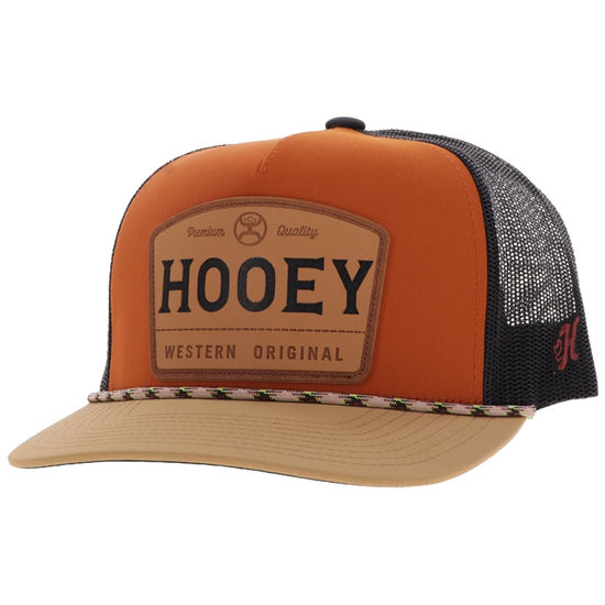 Hooey Men's Trip Orange & Black 5 Panel Trucker Hat 2508T-ORBK
