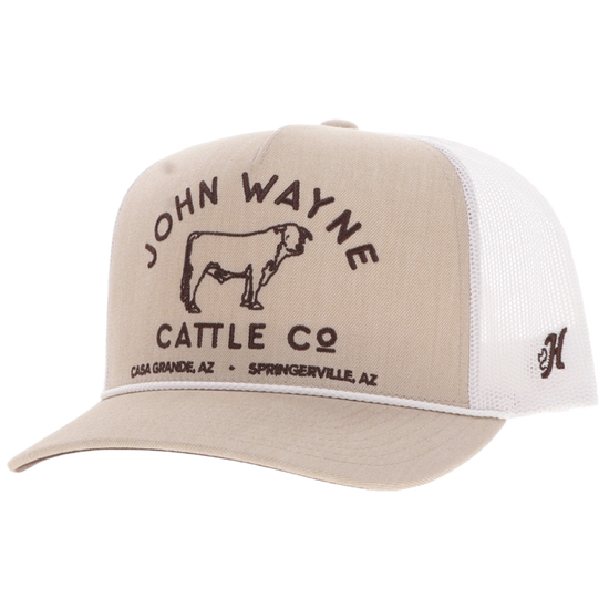 Hooey Men's John Wayne Tan & White Trucker Hat 2566T-TNWH
