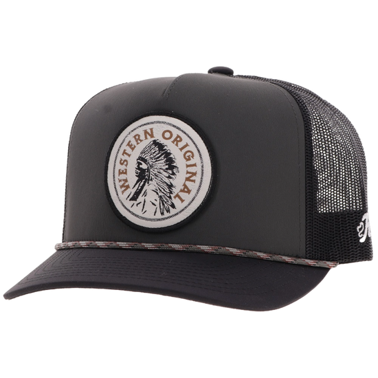 Hooey Men's Quanah Charcoal & Black Trucker Hat 2526T-CHBK