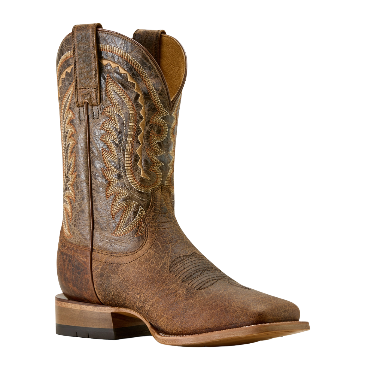 Ariat Men's Rock Ridge Saddle Brown Bison Western Boot 10063783