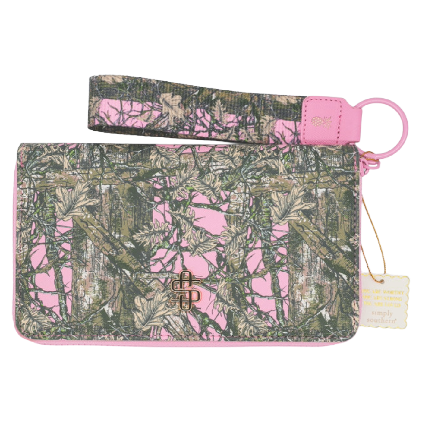 Simply Southern Pink Camo Phone Wallet / Wristlet 0225-BAG-WLT-CAMOPNK