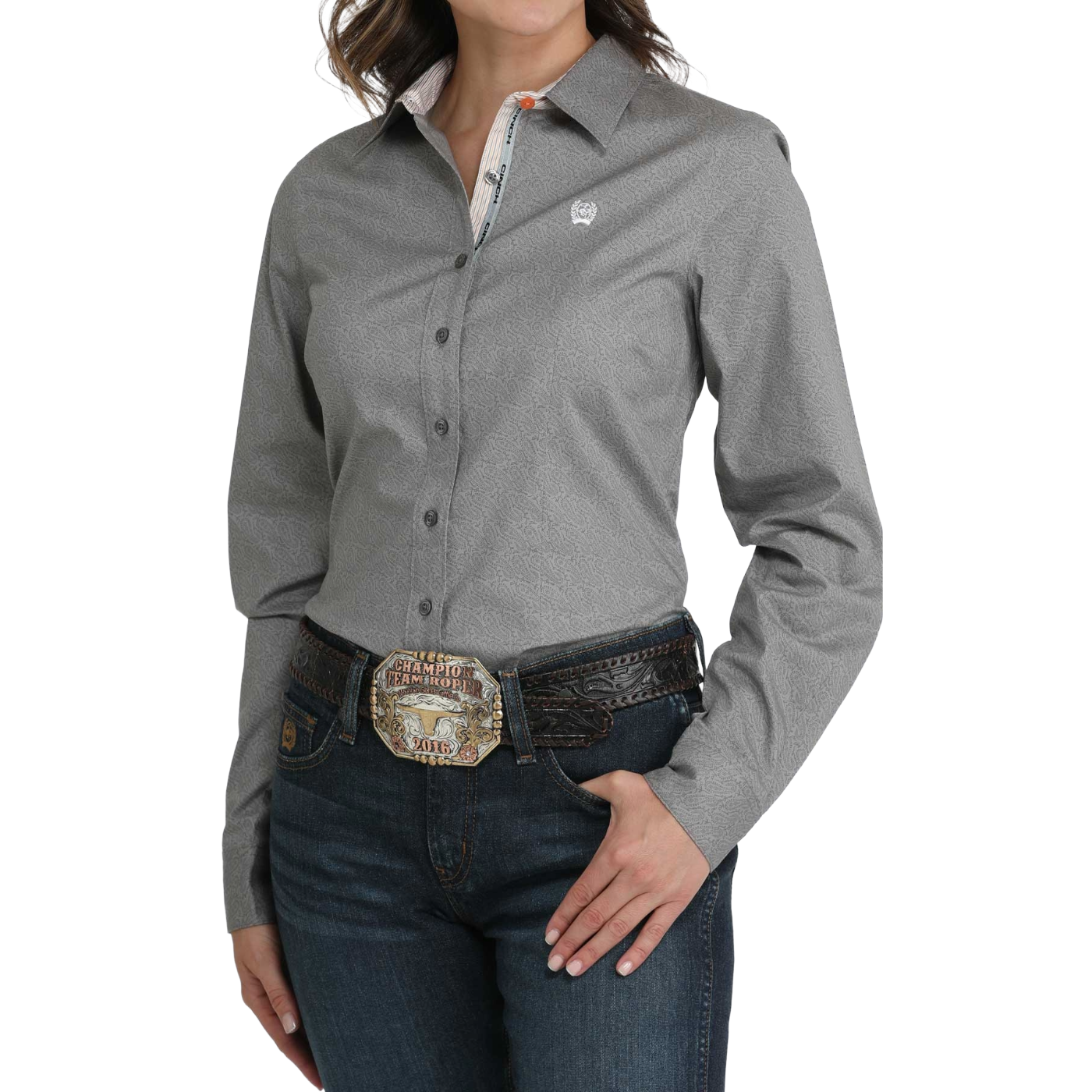 Cinch Ladies Long Sleeve Button Down Shirt MSW9165071