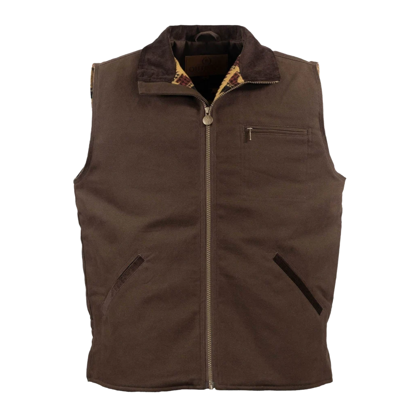 Outback Trading Company Men's Sawbuck CVS Brown Vest 29824-BRN