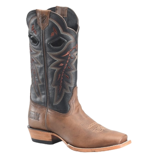 Phantom Rider by Double H Men's 13" Deeprose Black Square Toe Boots PH5045