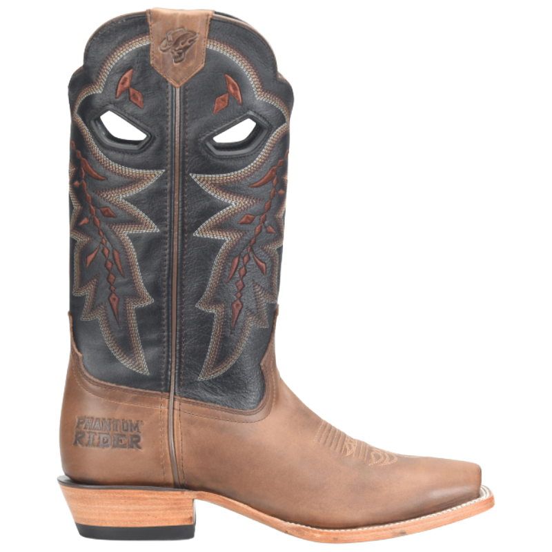 Phantom Rider by Double H Men's 13" Deeprose Black Square Toe Boots PH5045