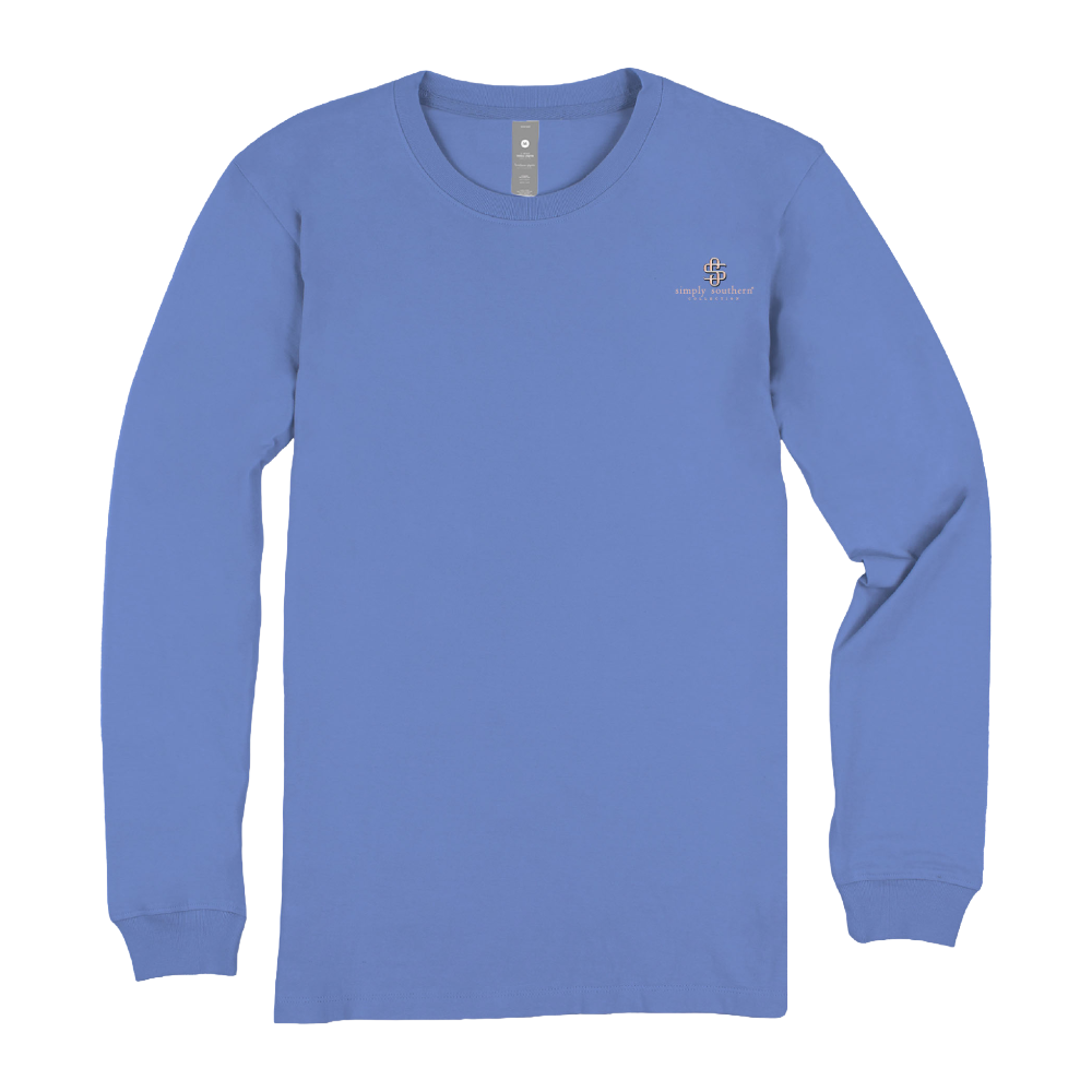 Simply Southern Ladies Walkin' Vista Blue T-Shirt LS-WALKING-VISTA