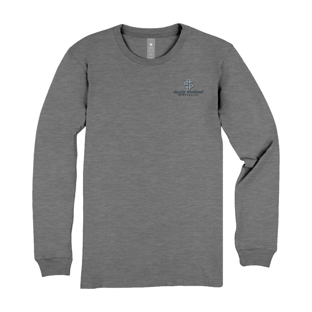 Simply Southern Ladies Shine With Kindness Dark Heather T-Shirt LS-SHINE-DKHTHR