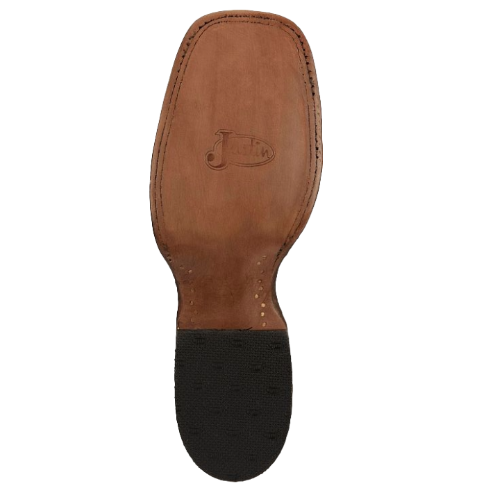 Justin Men's Pascoe 13" Full Quill Ostrich Black Western Boot 8070