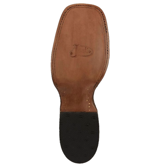 Justin Men's Pascoe 13" Full Quill Ostrich Black Western Boot 8070