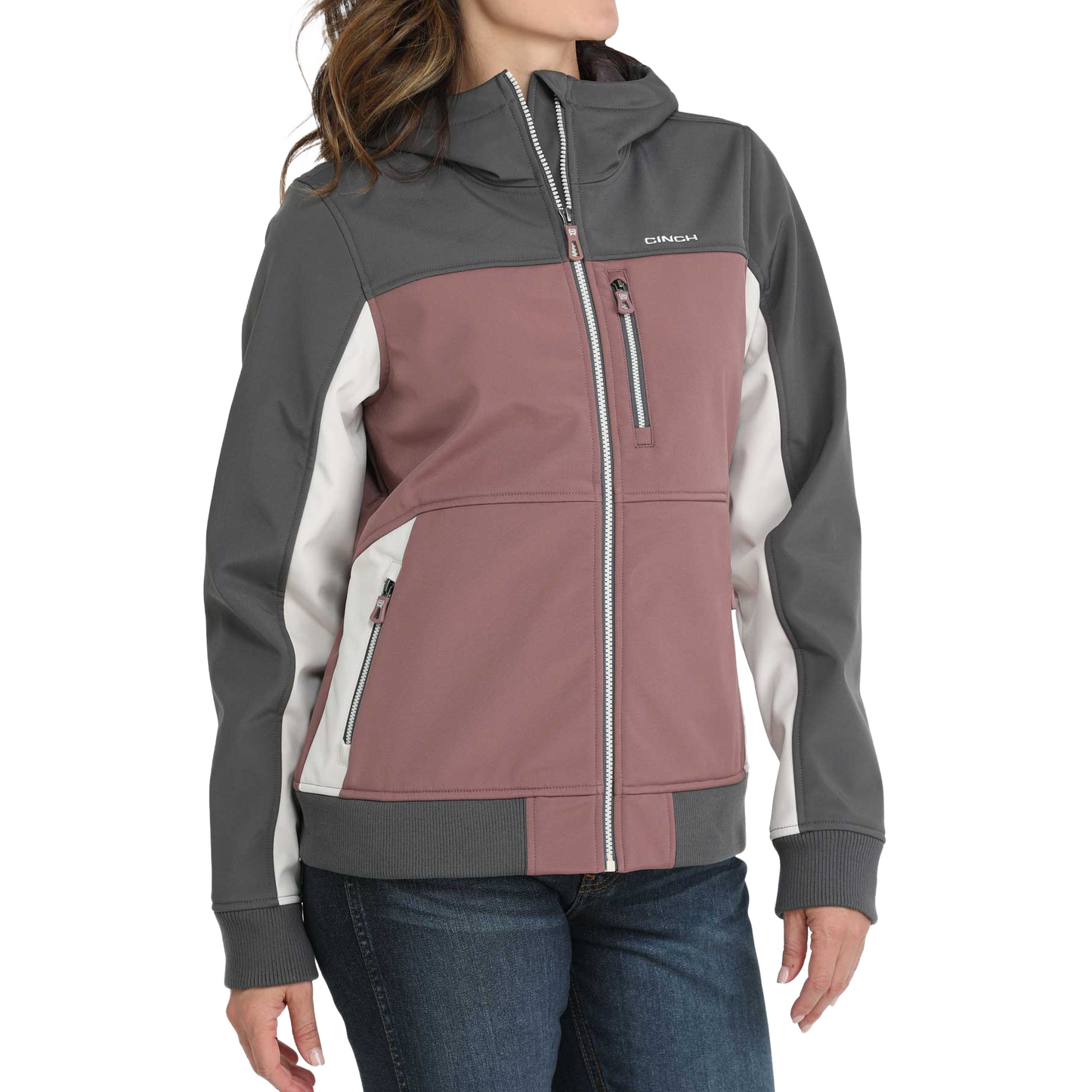 Cinch Ladies Multi Color-Block Bonded Full Zip Jacket MAJ9844003