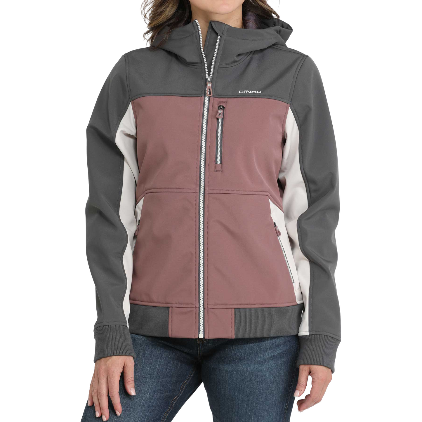 Cinch Ladies Multi Color-Block Bonded Full Zip Jacket MAJ9844003