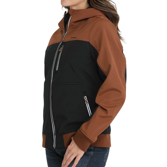 Cinch Ladies Brown Color-Block Bonded Full Zip Jacket MAJ9844004