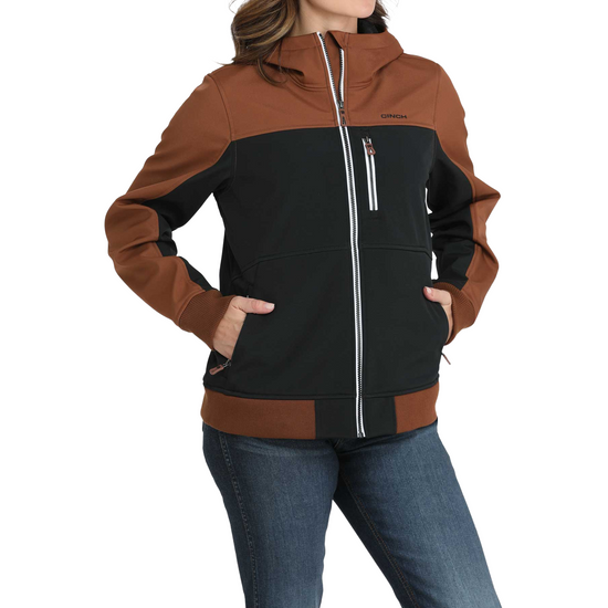 Cinch Ladies Brown Color-Block Bonded Full Zip Jacket MAJ9844004